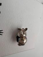 Pandora bedel rhino nijlpaard, Ophalen of Verzenden, Zo goed als nieuw, Zilver, Pandora