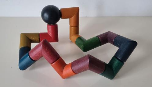 Vintage houten speelgoed, kliksysteem, Bauhaus-geïnspireerd, Antiek en Kunst, Kunst | Designobjecten, Ophalen of Verzenden