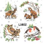 Servetten decoupage/bullet journal – winterdieren L1802, Verzenden, Nieuw, Materiaal