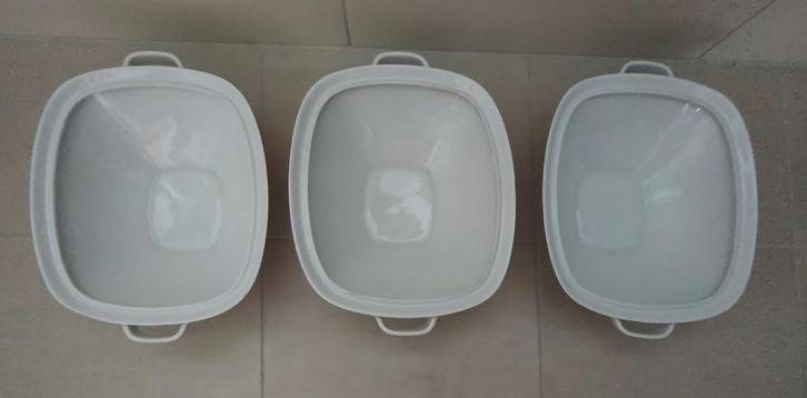 Dekschalen porselein Krautheim 3 stuks met 4 deksels, Antiek en Kunst, Antiek | Porselein, Ophalen