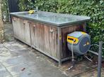 Buitenkeuken rvs 250 x 80x 84, Tuin en Terras, Buitenkeukens, Ophalen, Maatwerk, Gebruikt, Gas