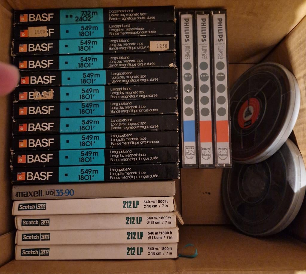 Bandrecorder banden 18 cm diverse merken., Audio, Tv en Foto, Bandrecorders, Ophalen, Onderdeel