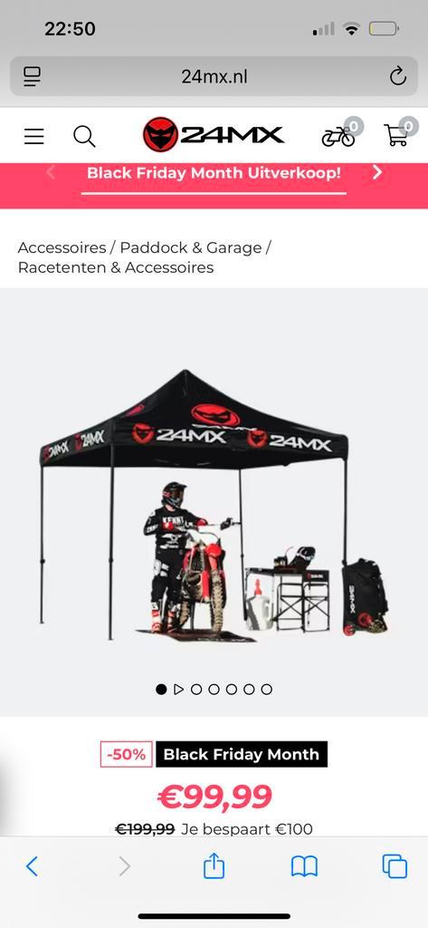 24MX Racetent / Paddocktent – Zo goed als nieuw!, Tuin en Terras, Partytenten, Zo goed als nieuw, Minder dan 5 meter, Opvouwbaar
