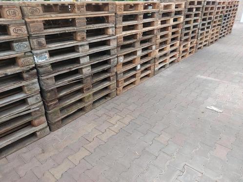 +- 200 stuks gebruikte euro pallets, Doe-het-zelf en Verbouw, Hout en Planken, Gebruikt, Pallet, Ophalen
