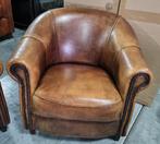 2x joris schapenleren fauteuil + BEZORGING GRATIS, Huis en Inrichting, Fauteuils, Gebruikt, Chesterfield, Ophalen of Verzenden