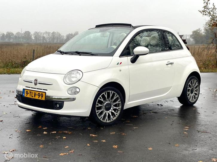 Fiat 500 1.2 Cabrio, Auto's, Fiat, Bedrijf, Te koop, ABS, Airbags, Airconditioning, Alarm, Bluetooth, Boordcomputer, Centrale vergrendeling