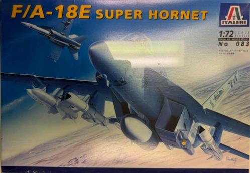 Coelianmodels, Italeri, 083, F/A-18E Hornet, 1/72 € 18,99, Hobby en Vrije tijd, Modelbouw | Vliegtuigen en Helikopters, Nieuw