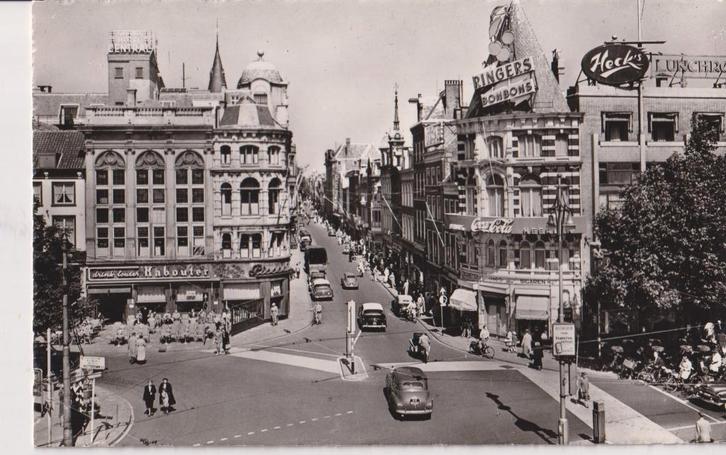 Den Haag , Lange Poten met auto's, Verzamelen, Ansichtkaarten | Nederland, Ongelopen, Zuid-Holland, 1940 tot 1960, Ophalen of Verzenden