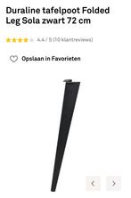 4x Duraline tafelpoot folded sola zwart 72cm nieuw, Ophalen, 50 tot 100 cm, Rond, Nieuw