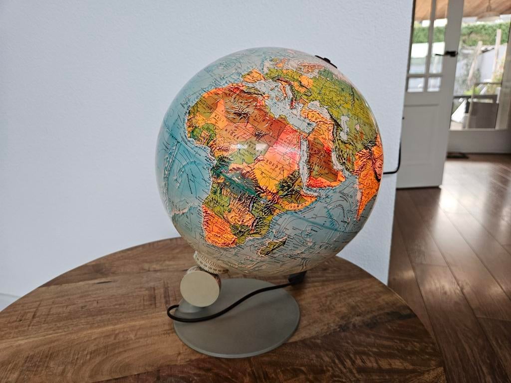 Oude Scan Globe wereldbol lamp., Huis en Inrichting, Woonaccessoires | Wereldbollen, Ophalen