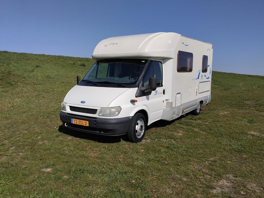 Nette Rimor Blue Sky 6.60 m - Nieuwe APK - Vakantieklaar, Caravans en Kamperen, Campers, Gaslek-detector, Ringverwarming, Ford
