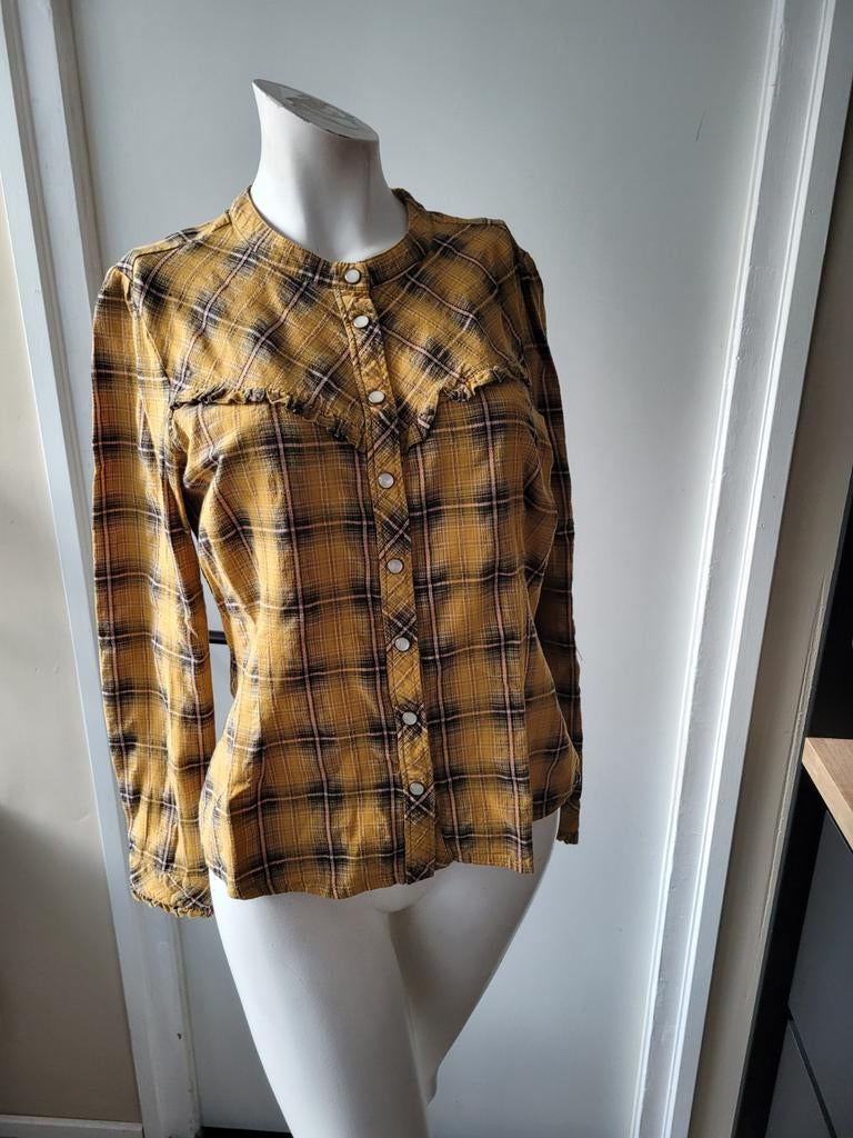 Super leuke King Louie blouse maat 40, Kleding | Dames, Maat 38/40 (M), Geel, Ophalen of Verzenden, Zo goed als nieuw