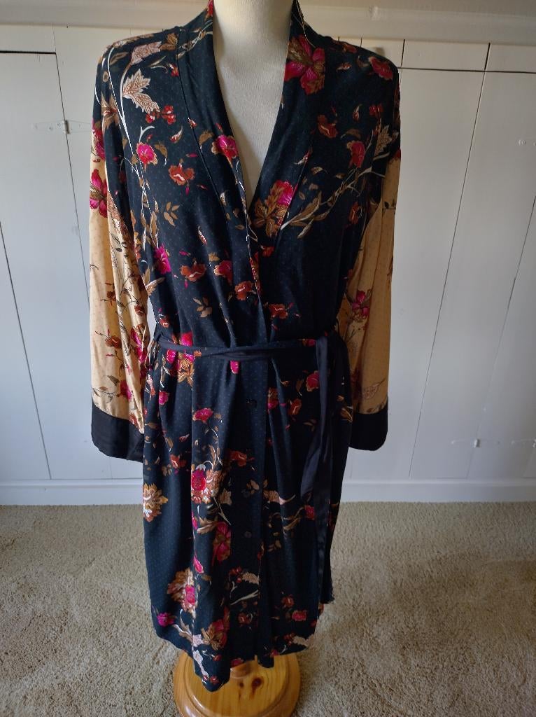 Tramontana kimono jurk 42 doorknoopjurk, Tramontana, Zwart, Maat 42/44 (L), Ophalen of Verzenden