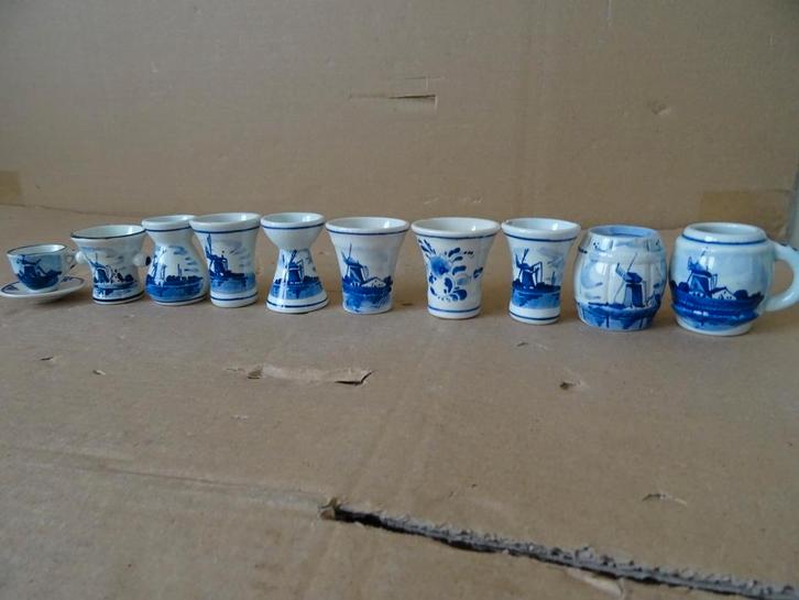 Delfts blauwe miniaturen miniatuur vaasjes Delfts Holland, Antiek en Kunst, Curiosa en Brocante, Ophalen of Verzenden