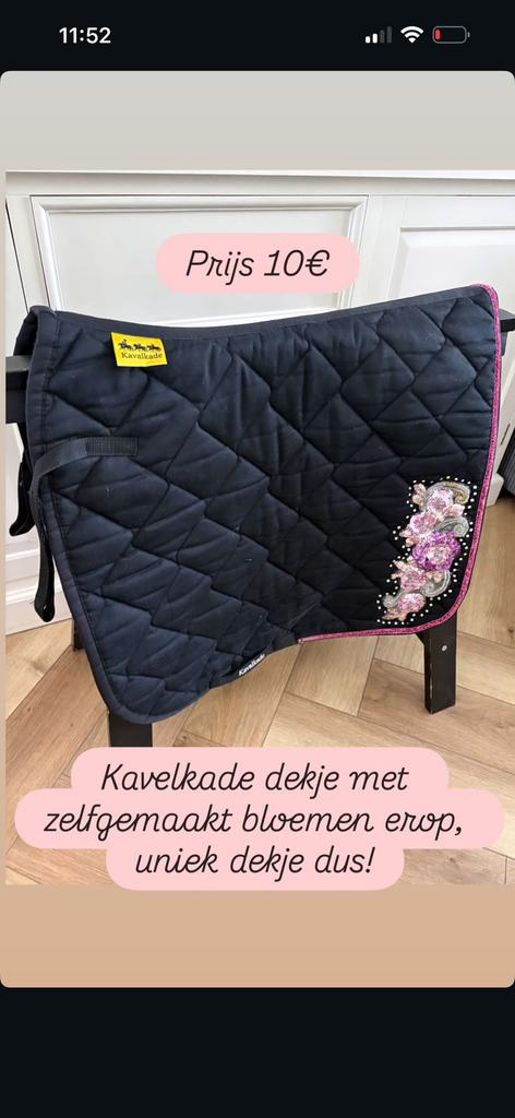 Kavelkade dekje met glitter bloem, Dieren en Toebehoren, Paarden en Pony's | Dekens en Dekjes, Ophalen of Verzenden, Zo goed als nieuw