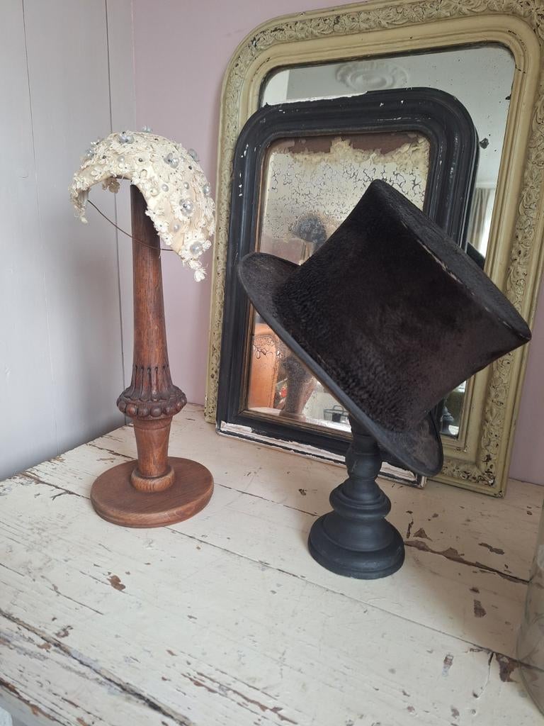 Brocante kap, hoed, kapothoed, Antiek en Kunst, Antiek | Kleding en Accessoires, Ophalen of Verzenden, Dames