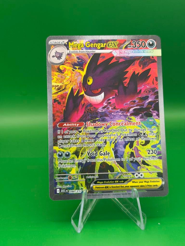 Mega Gengar EX Pokémon Kaart - Ascended Heroes 284/217, Hobby en Vrije tijd, Verzamelkaartspellen | Pokémon, Ophalen, Nieuw