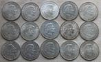Partij van 15 stuks zilveren rijksdaalder Juliana, Koningin Juliana, Zilver, 2½ gulden, Verzenden