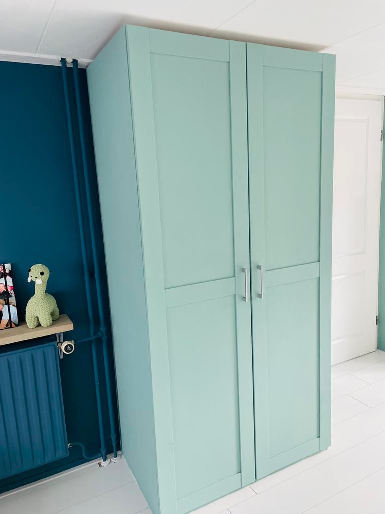 Kledingkast, 1.00x2.01cm, in goede staat, Ophalen, 100 tot 150 cm, 200 cm of meer, Met plank(en)