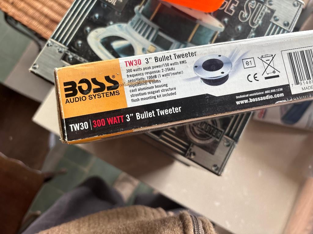 BOSS Audio Systems TW30 Bullet Tweeter Zilver Aluminium, Auto diversen, Autospeakers, Ophalen of Verzenden, Nieuw