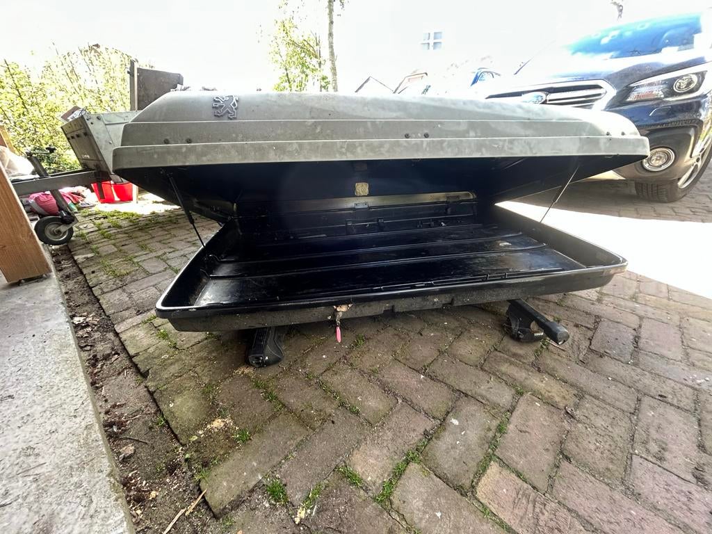 Ruime dakkoffer met Thule dakdragers, Ophalen of Verzenden, Gebruikt