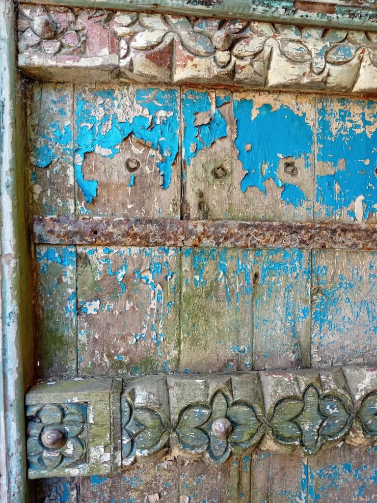 Antieke deur/paneel uit India Zware decoratieve uitvoering., Antiek en Kunst, Ophalen