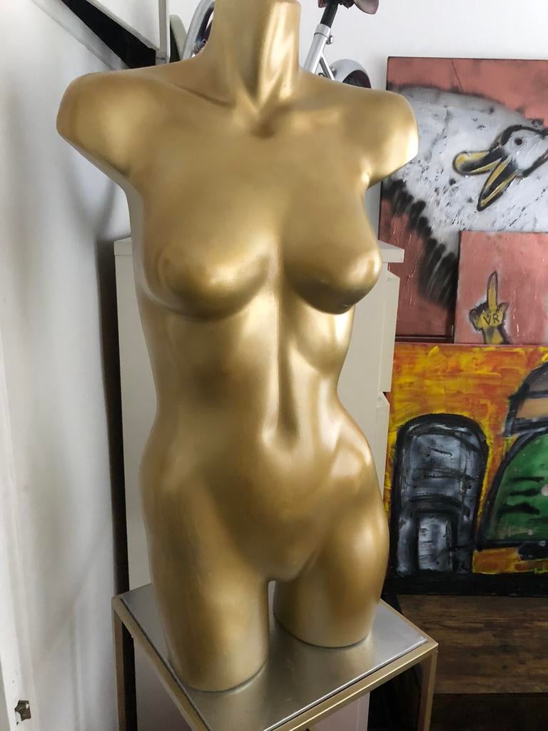 Paspop , torso , mannequin kleur glanzend goud, Ophalen of Verzenden