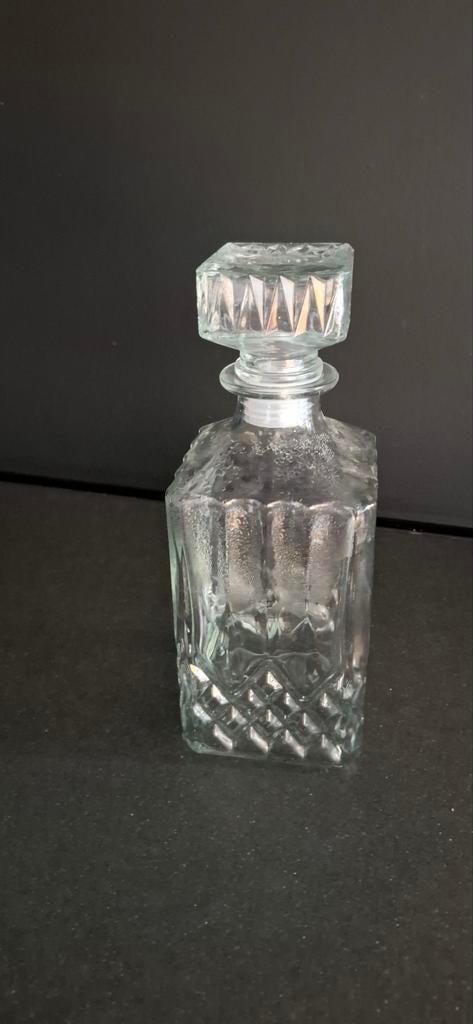 Decoratieve glazen fles met dop, Ophalen of Verzenden