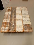 Verrijdbare salontafel van steigerhout, Huis en Inrichting, Tafels | Salontafels, Gebruikt, 100 tot 150 cm, Minder dan 50 cm, Rechthoekig