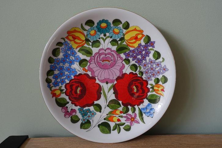 Kalocsa wandbord porselein, Antiek en Kunst, Antiek | Porselein, Ophalen of Verzenden