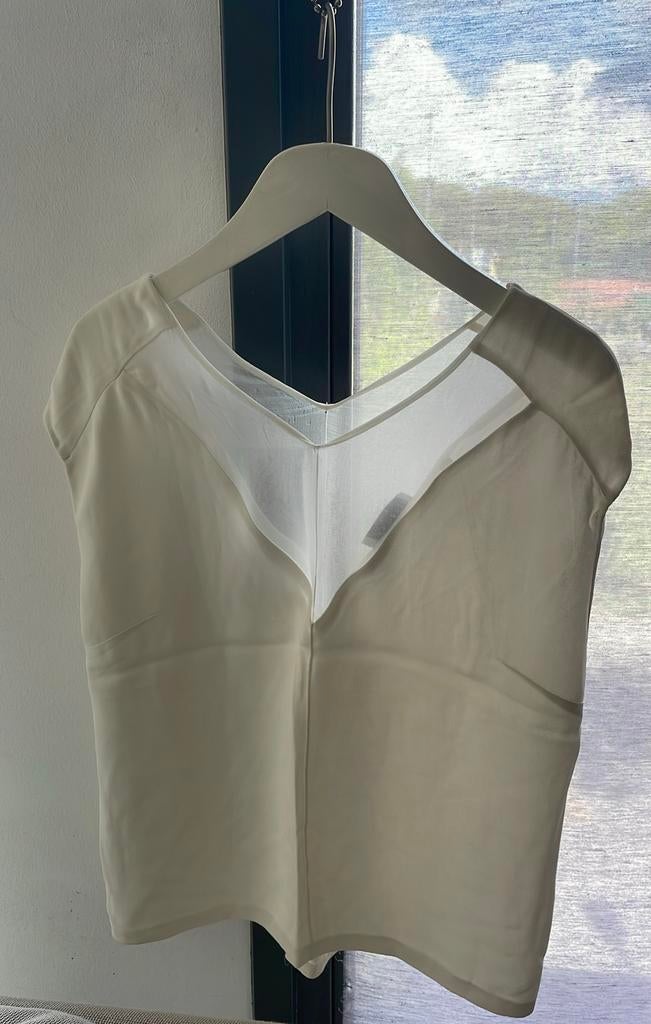 Sandro Paris, Kleding | Dames, Tops, Gedragen, Maat 36 (S), Wit, Zonder mouw, Ophalen of Verzenden