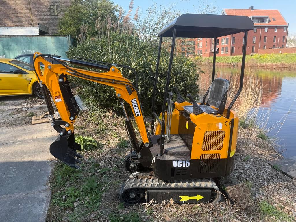 Laatste Demo minigraver Vicsec VC15 (1.5t - 13.5pk diesel), Zakelijke goederen, Machines en Bouw | Kranen en Graafmachines, Ophalen