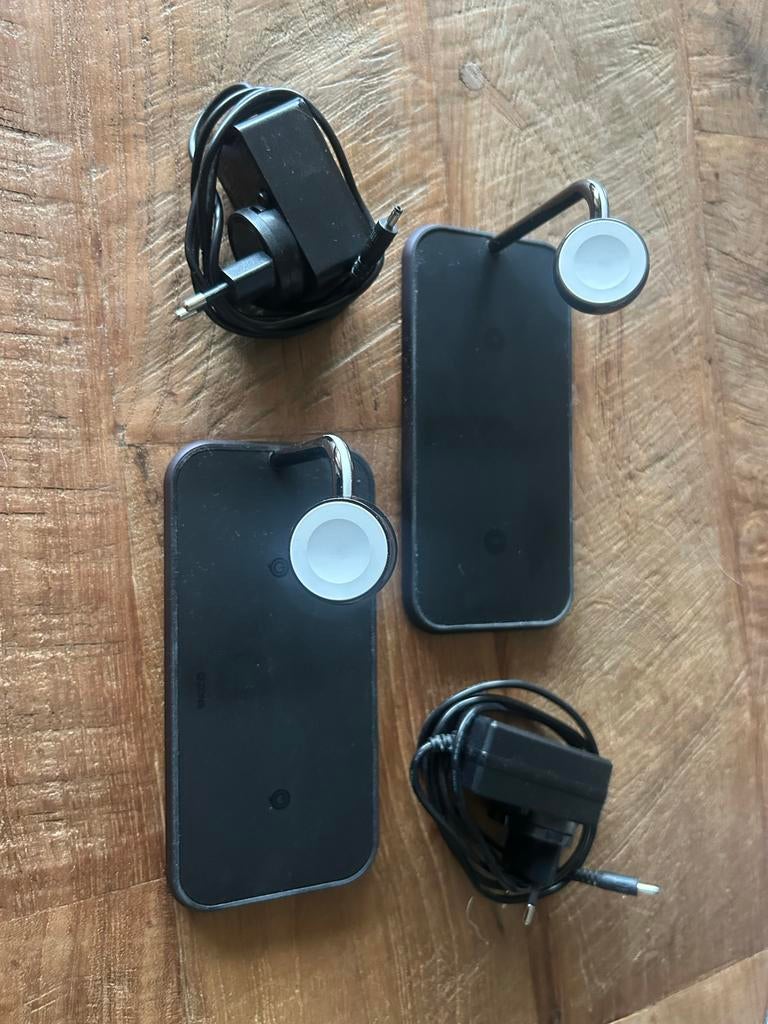 Draadloos Oplaadstation - Telefoon, AirPods, Horloge, Telecommunicatie, Mobiele telefoons | Telefoon-opladers, Ophalen of Verzenden
