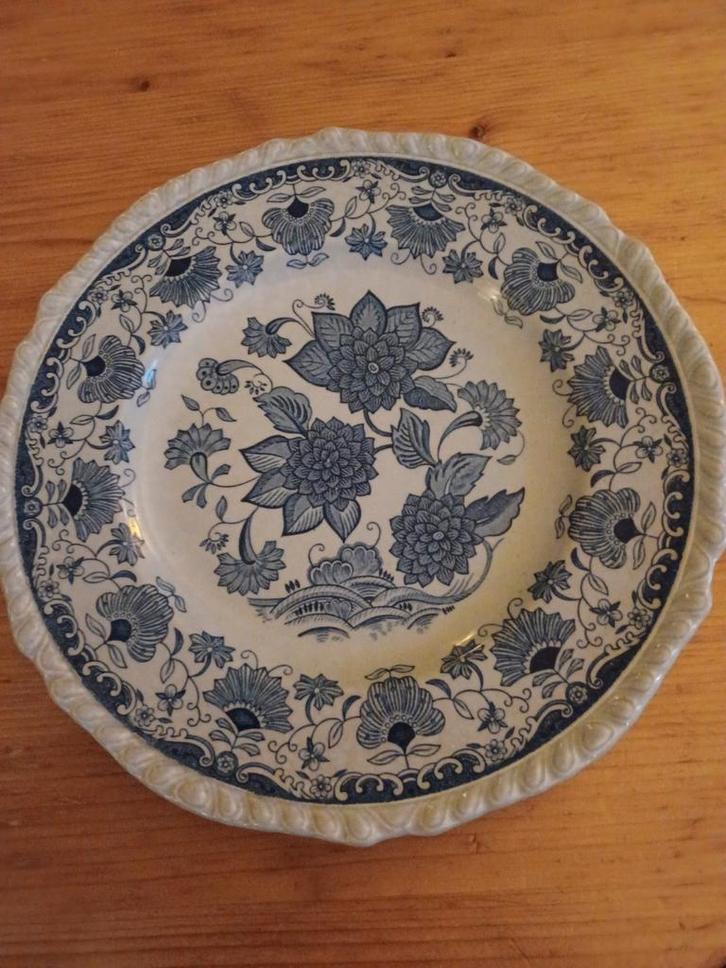 Adams Wedgwood Blue Butterfly Bord - Vintage Servies, Antiek en Kunst, Antiek | Servies los, Ophalen of Verzenden