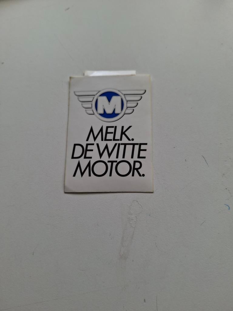Sluitzegel/sticker Melk de Witte Motor, Ophalen of Verzenden, Zo goed als nieuw, Overige typen