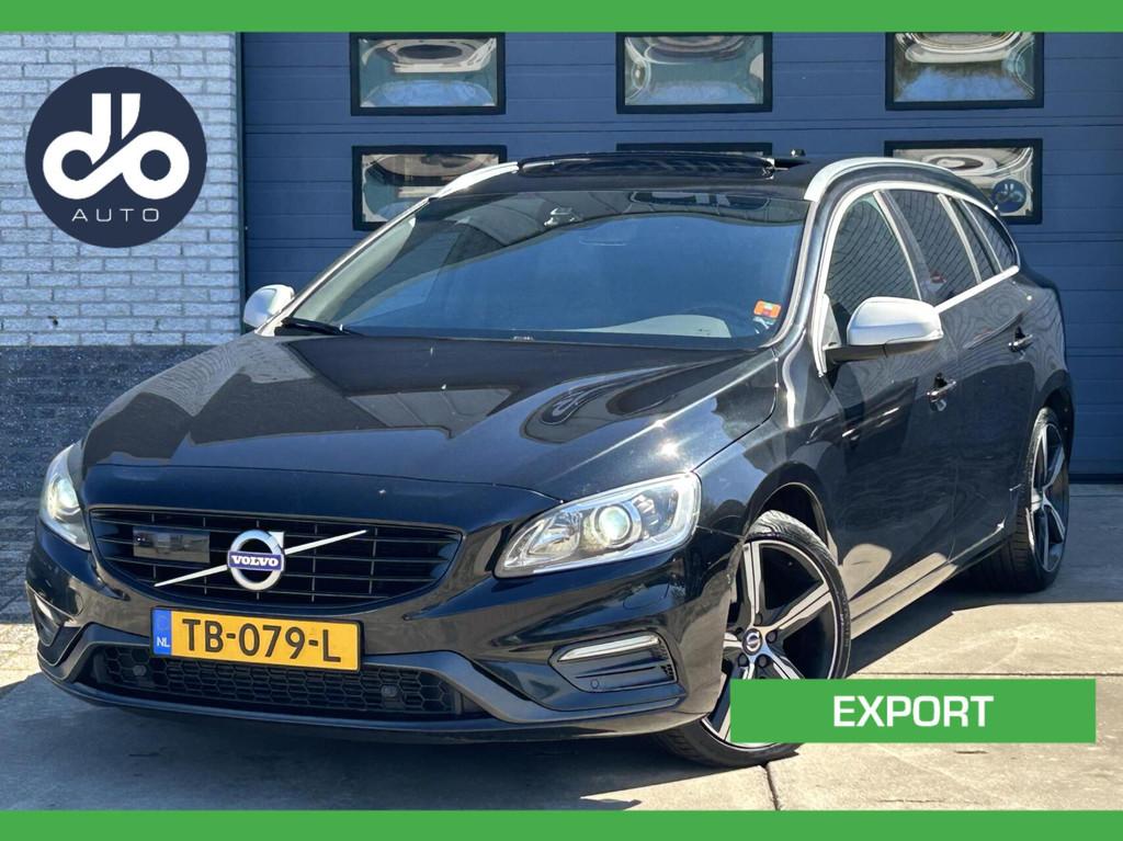Volvo V60 2.0 D4 191pk AUTOM. R-Design EXPORT/ HANDEL I OPEN, Auto's, 1969 cc, Zwart, Diesel, Onderhoudsboekje