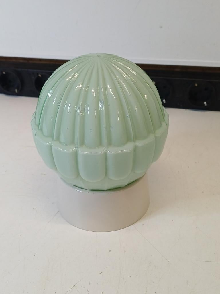 Thabur mintgroene plafondlamp uit de jaren '30, Antiek en Kunst, Antiek | Lampen, Ophalen of Verzenden