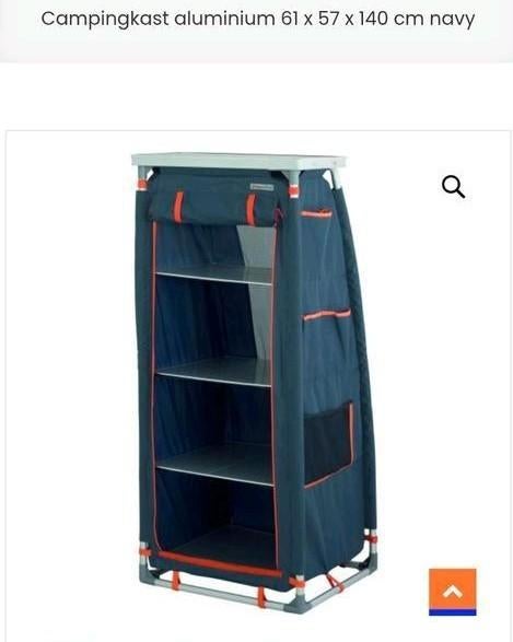 Eurotrail campingkast 61x57x140 cm navy, Ophalen of Verzenden, Campingkast