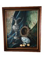 Mooi schilderij incl lijst olieverf van een Friese schilder, Ophalen of Verzenden