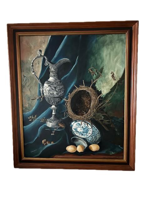 Mooi schilderij incl lijst olieverf van een Friese schilder, Antiek en Kunst, Kunst | Schilderijen | Klassiek, Ophalen of Verzenden