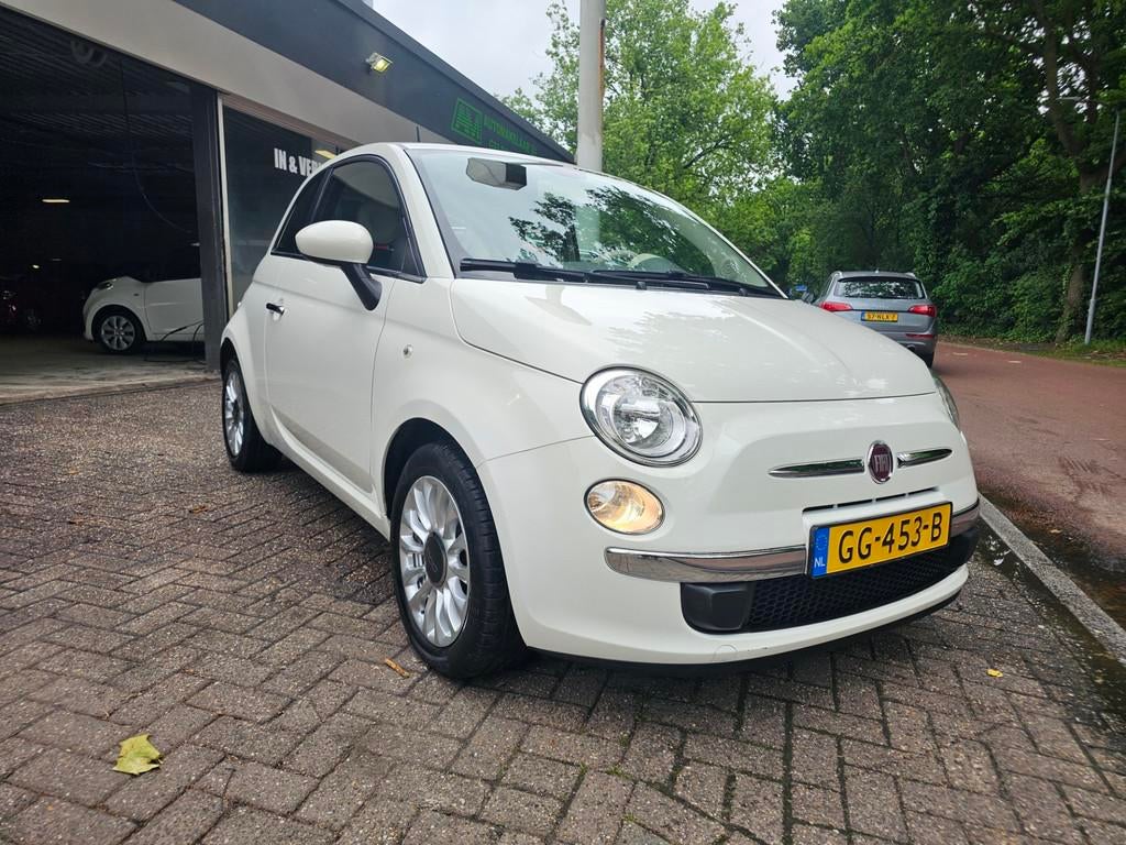 Fiat 500 1.2 Popstar | 2E EIGENAAR | AIRCO | LAGE KM | ELEC, Auto's, Fiat, Stof, 4 cilinders, 840 kg, Wit