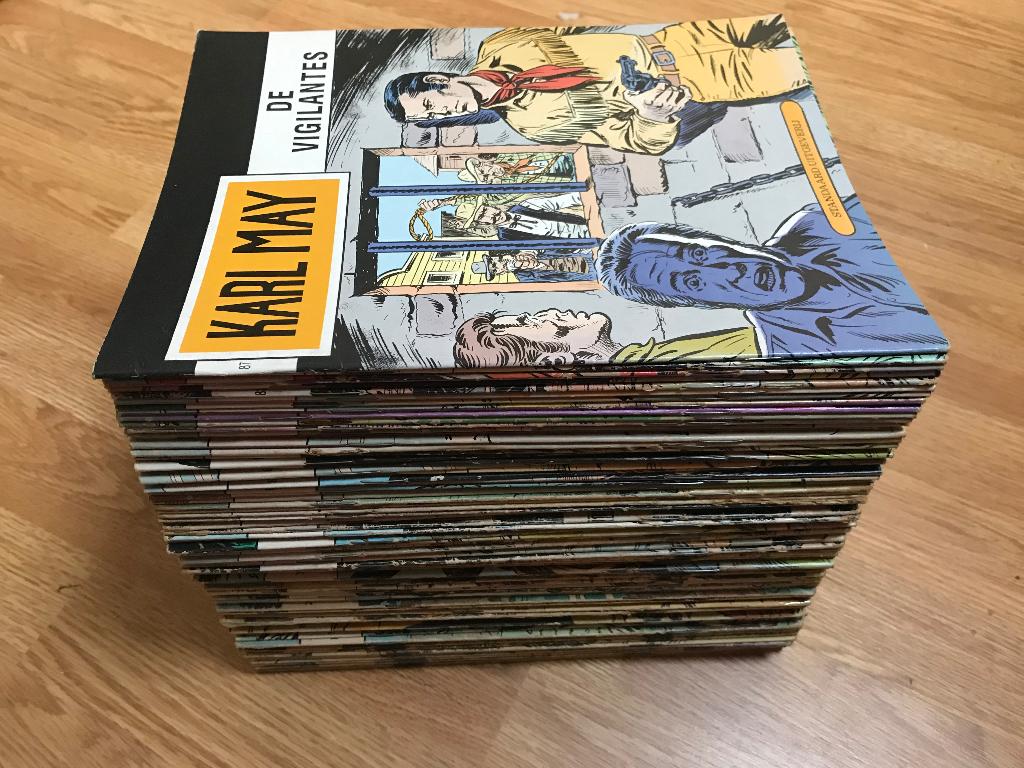 Karl May serie 1 t/m 87 compleet en in mooie staat., Complete serie of reeks, Ophalen of Verzenden, Gelezen