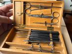 Vintage Medische/Chirurgische Instrumentenset in Houten Kist, Ophalen of Verzenden
