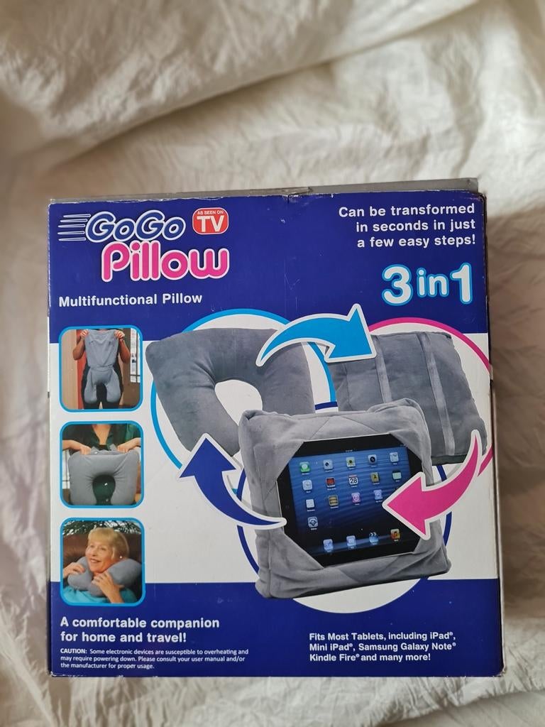 Handige gogo pillow voor op reis  nieuw, Ophalen of Verzenden, Nieuw, Grijs, 20 tot 30 cm