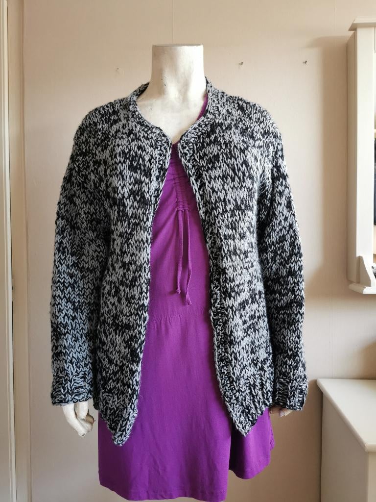 288 .. zgan dik vest maat 44 - 46 handgebreid, Ophalen of Verzenden, Zo goed als nieuw, Overige kleuren, Trui of Vest