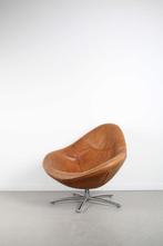 2x Label Hidde Fauteuil Cognac Leer - Zwart, Huis en Inrichting, Fauteuils, Niet ingevuld, Niet ingevuld, Leer, Ophalen of Verzenden