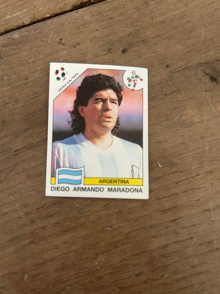 Panini Italia '90 Sticker Diego Maradona Argentinië, Verzamelen, Ophalen of Verzenden, Zo goed als nieuw, Sport
