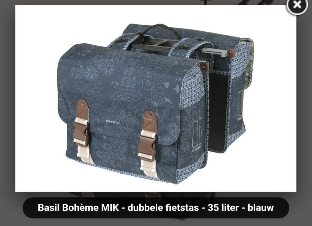 Basil Bohème fietstassen ca. 35L, Ophalen of Verzenden, Zo goed als nieuw, Basil