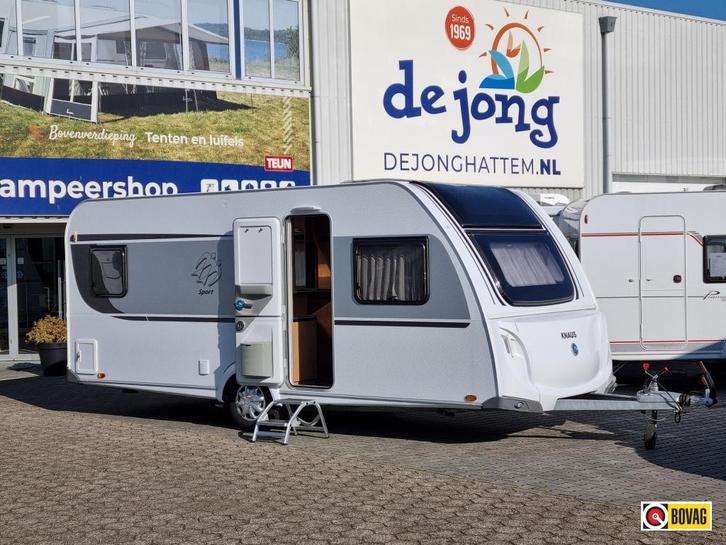 Knaus Sport 500 FU - Mover - Unico Luifel -, Caravans en Kamperen, Caravans, Bedrijf, tot en met 4, 1000 - 1250 kg, Rondzit, Knaus