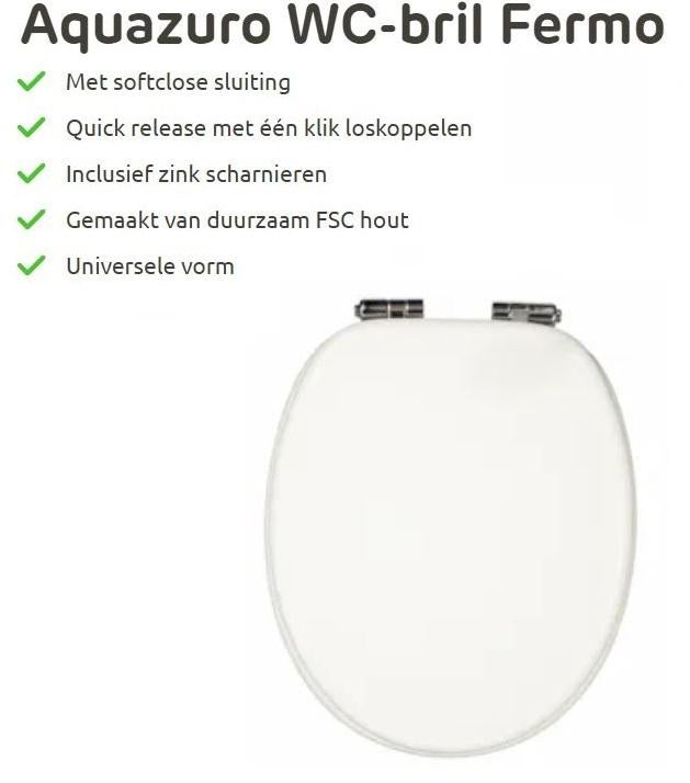 ✅ Aquazuro Ferro - WC Bril - Nieuw in doos, Ophalen of Verzenden, Nieuw, Toilet
